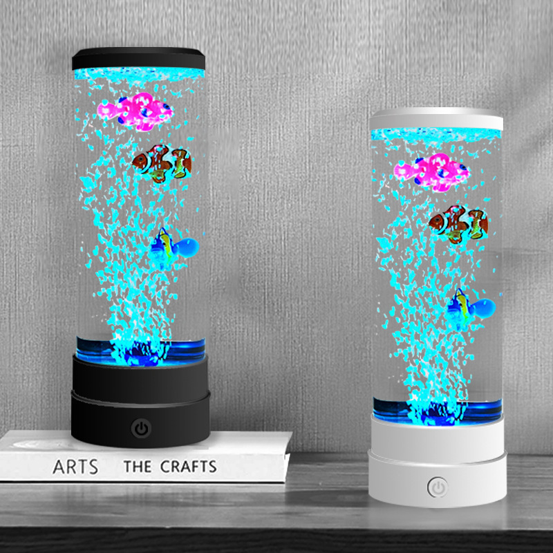 Wedding Led - Светодиодный светильник-имитация рыбки с разноцветными пузырьками,