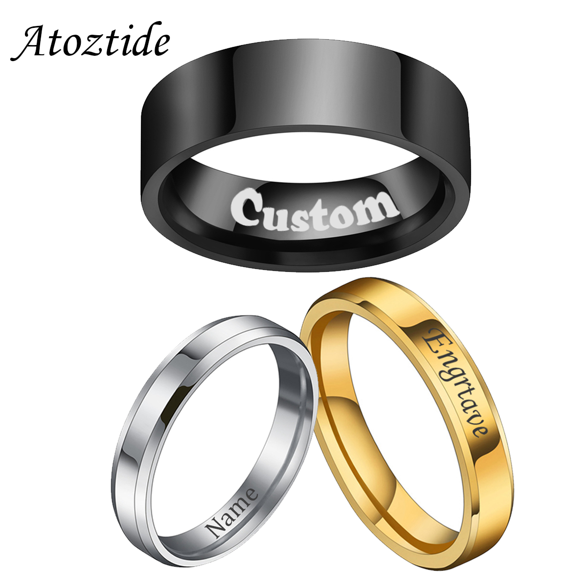 Wedding Zone - Женские кольца из нержавеющей стали, с