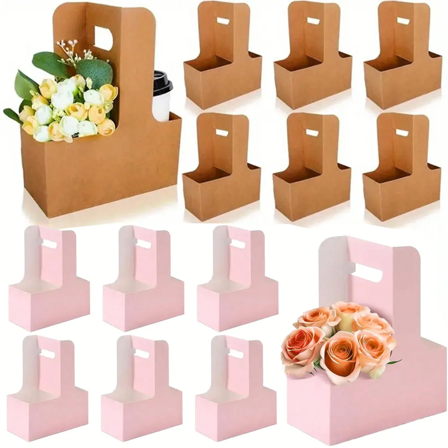 Wedding Hampers - Крафт-бумага, букет цветов, подарочные пакеты, бумажный