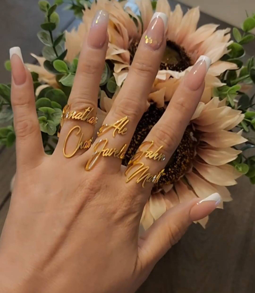 Wedding Zone - Индивидуальное кольцо с именем на заказ,
