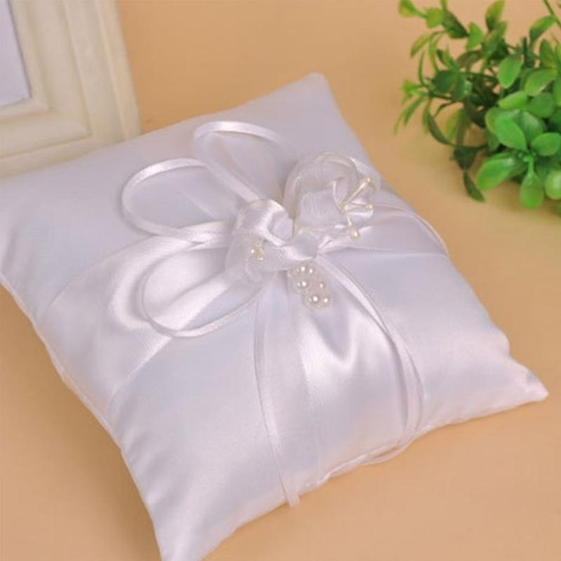 Ring Bearer Pillow - P9fe Свадебные жемчужины кольца подушка для