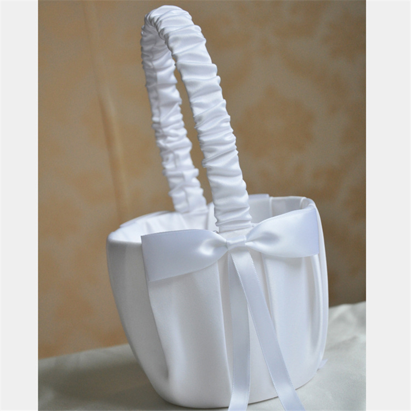 Белая корзина для цветов с жем – обзор и цена Wedding Hampers