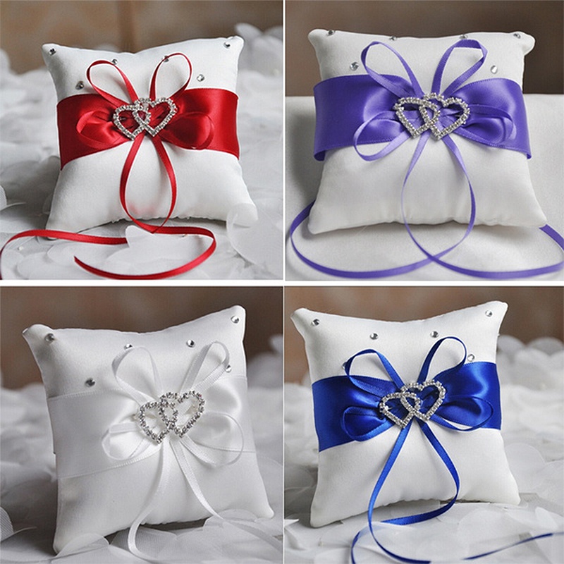 1 шт. 10*10 см сверкающие стра – обзор и цена Ring Bearer Pillow