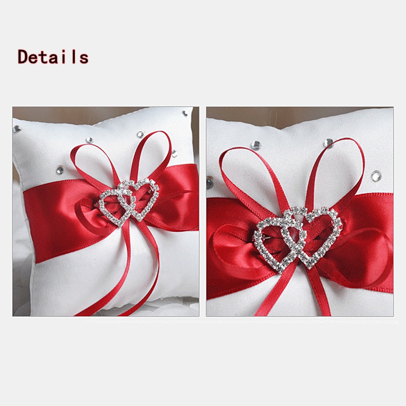 1 шт. 10*10 см сверкающие стра – обзор и цена Ring Bearer Pillow