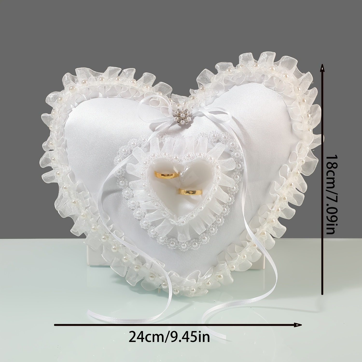 Белая подушка для обручальных  – обзор и цена Ring Bearer Pillow