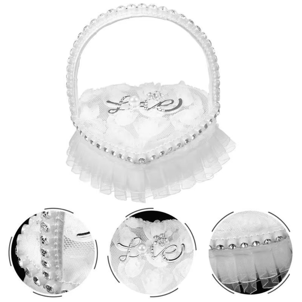 Белая кружевная коробочка для  – обзор и цена Ring Bearer Pillow