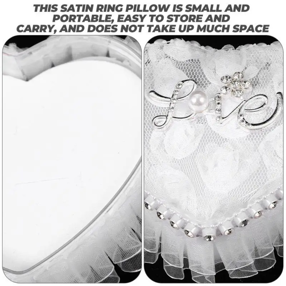 Белая кружевная коробочка для  – обзор и цена Ring Bearer Pillow